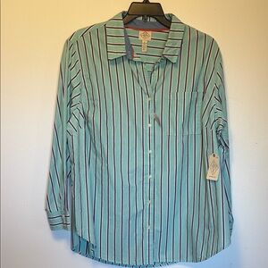 Striped Button-Up Shirt